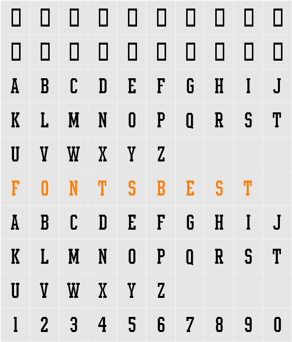 Intramural Light JL Character Map