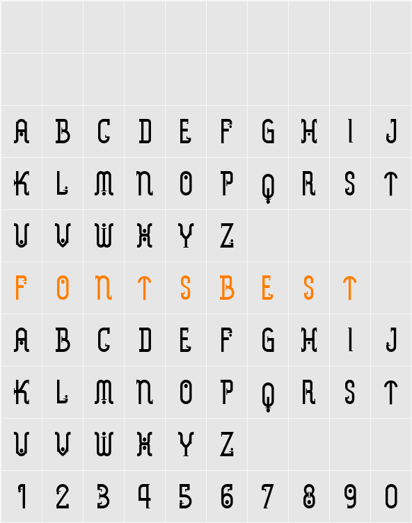 Metropolis NF Character Map