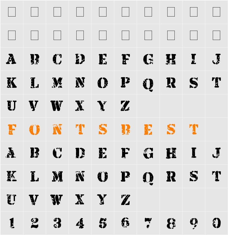 Armalite Rifle Character Map