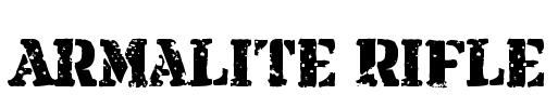 Armalite Rifle Font Image