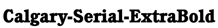 Calgary-Serial-ExtraBold Font Image