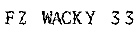 FZ WACKY 33 Font Image