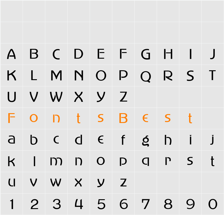 CgAdvertisersGothicLight Character Map