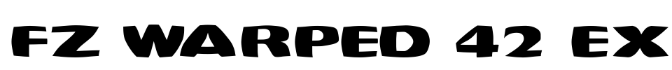 FZ WARPED 42 EX Font Image