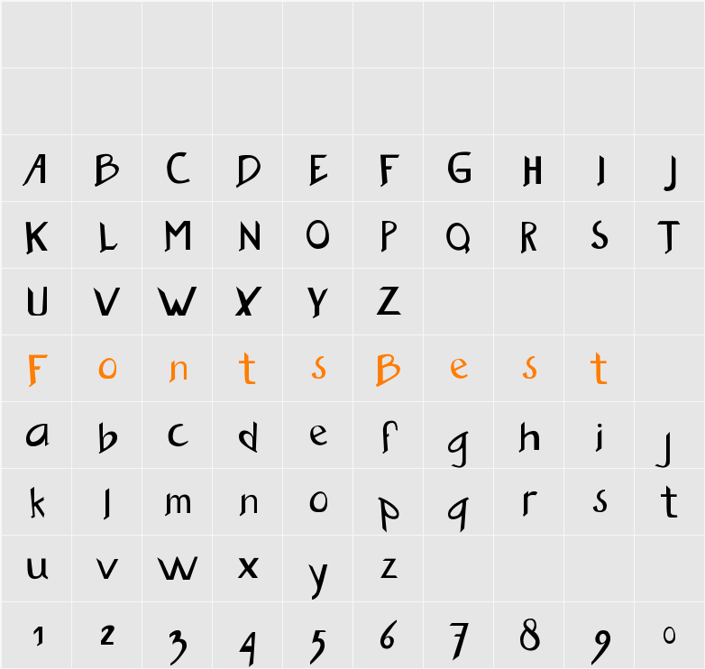 Buzzwaktype Character Map