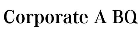 Corporate A BQ Font Image