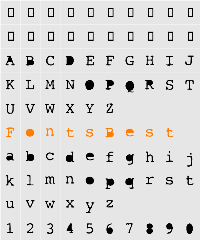 AL Oxygen Character Map