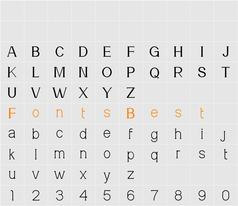 Meridian Character Map