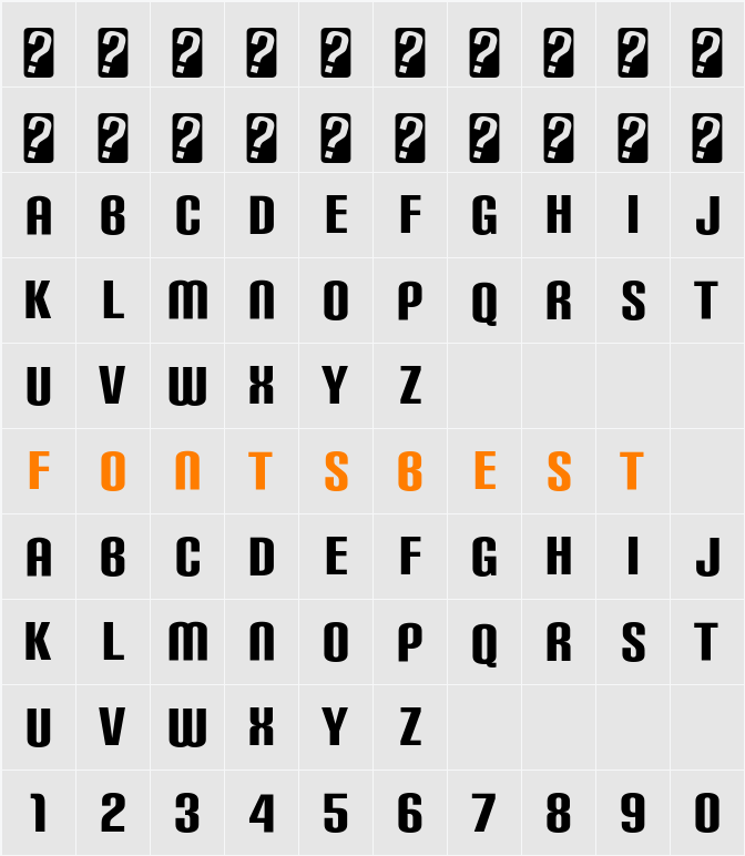 Carbon Bl Character Map