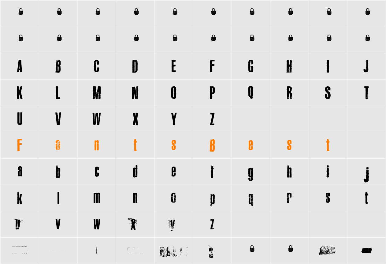 Canard Character Map