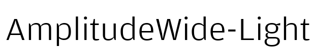 AmplitudeWide-Light Font Image