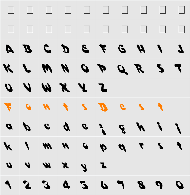 Croissant Lefty Character Map