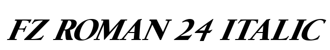 FZ ROMAN 24 ITALIC Font Image