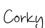 Corky Font Image