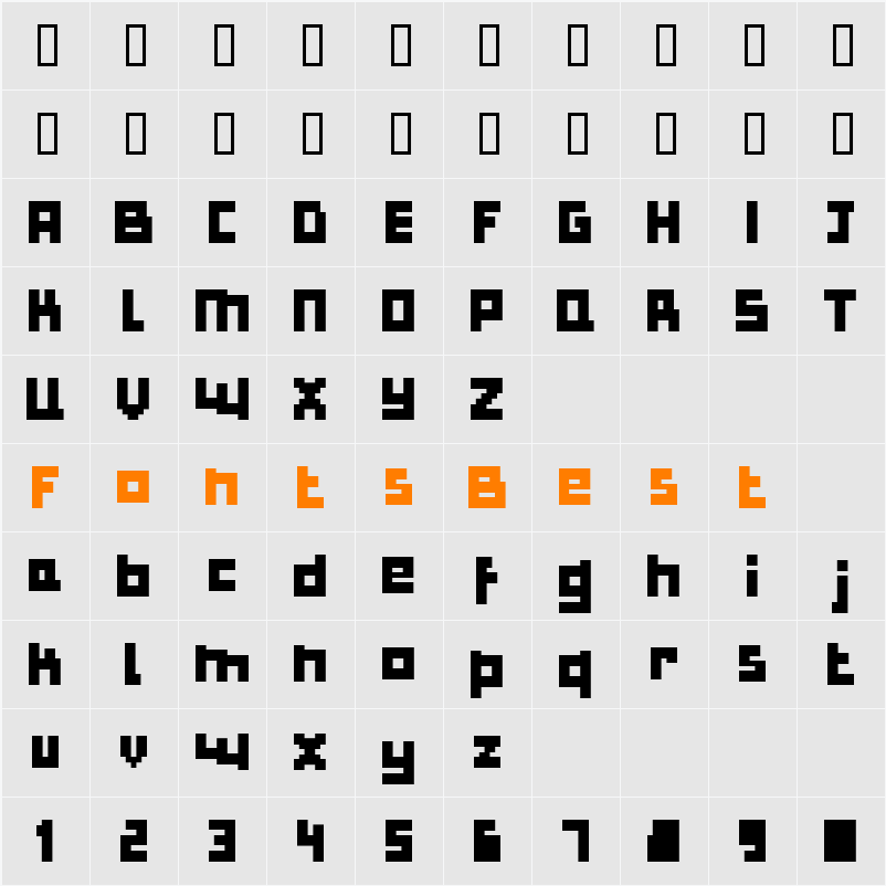 JI-Farfel Character Map