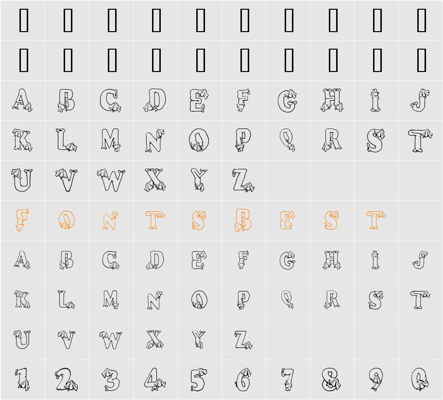 AlphaElephant Character Map