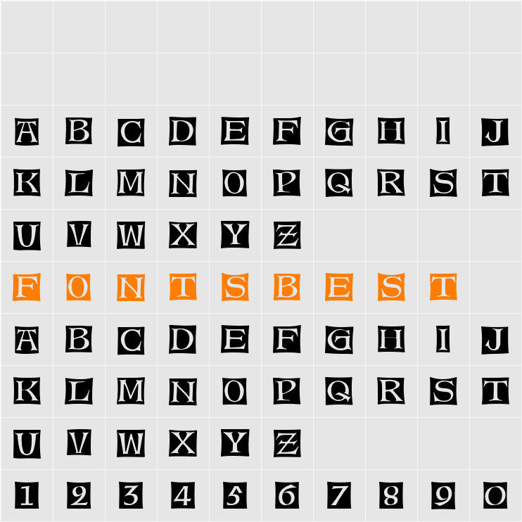 Alte Caps Character Map