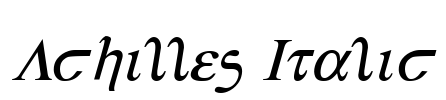 Achilles Italic Font Image