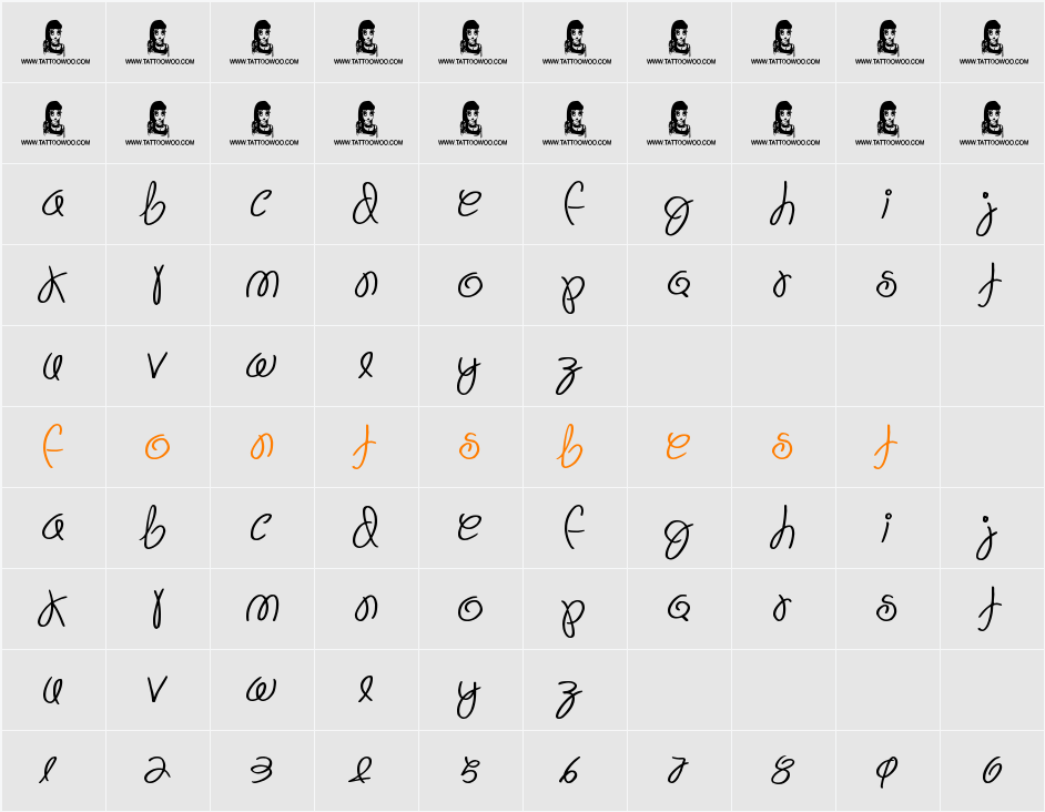 Fiesta Time Character Map