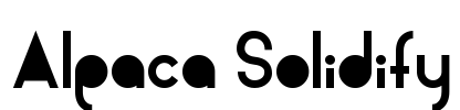 Alpaca Solidify Font Image