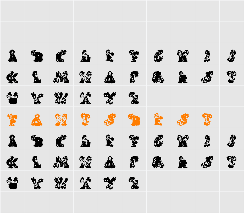 CarolsChunks Character Map