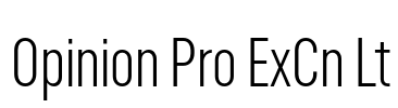 Opinion Pro ExCn Lt Font Image