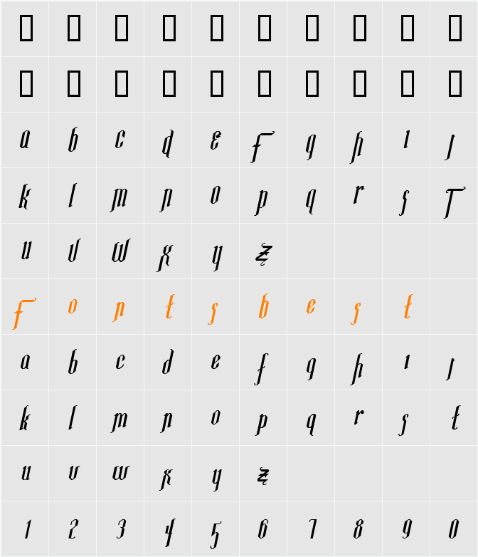 Ipswich-Extended Character Map