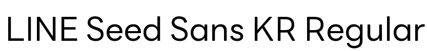 LINE Seed Sans KR Regular Font Image