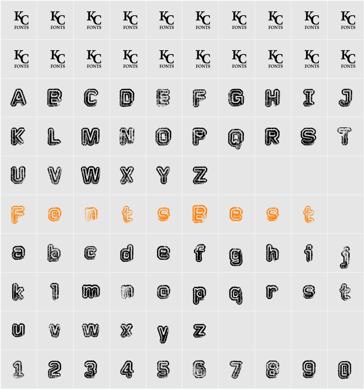 Faded Memory Character Map