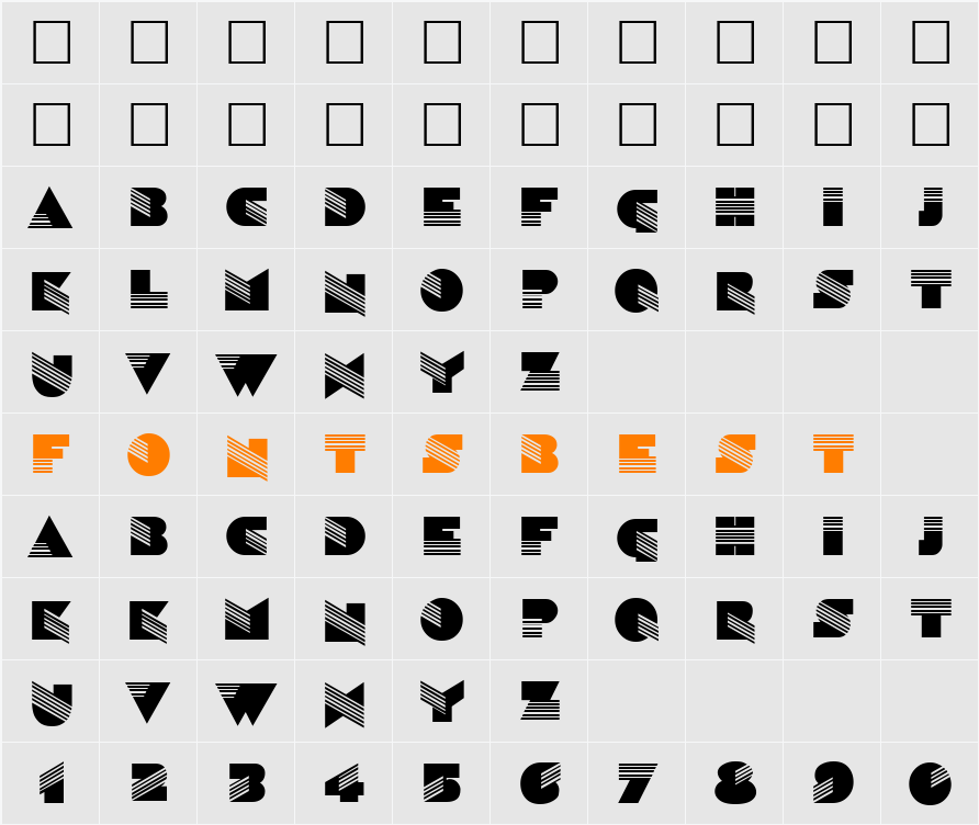 Cosigna Character Map