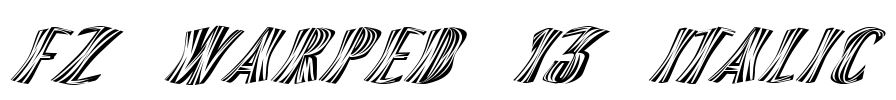 FZ WARPED 13 ITALIC Font Image