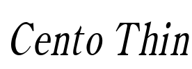 Cento Thin Font Image