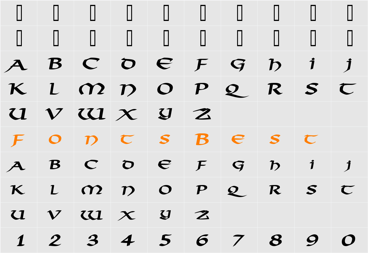 AmorosoSCapsSSK Character Map