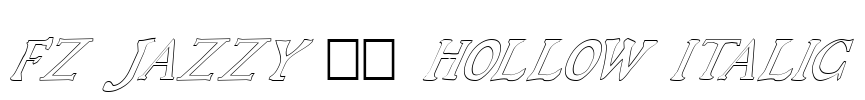 FZ JAZZY 48 HOLLOW ITALIC Font Image