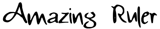 Amazing Ruler Font Image