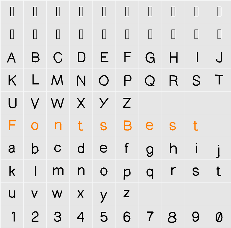 MaskingType Character Map