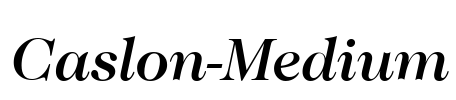 Caslon-Medium Font Image