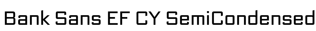 Bank Sans EF CY SemiCondensed Font Image