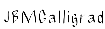 JBMCalligrad Font Image