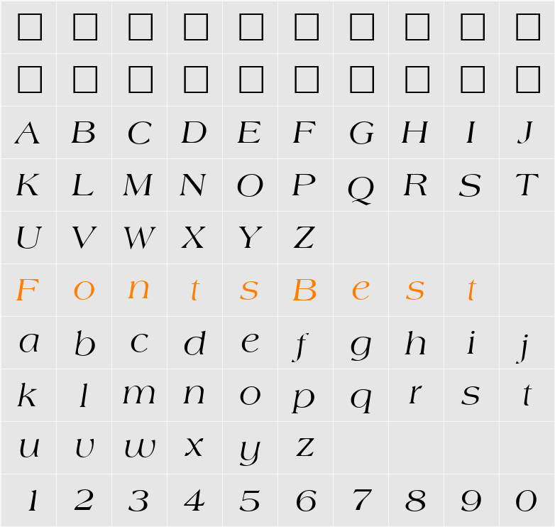 Amphion Character Map