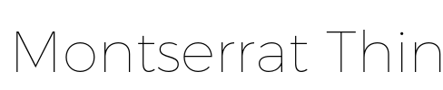 Montserrat Thin Font Image