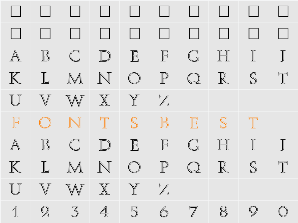 Aurea Inline Character Map