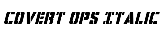 Covert Ops Italic Font Image