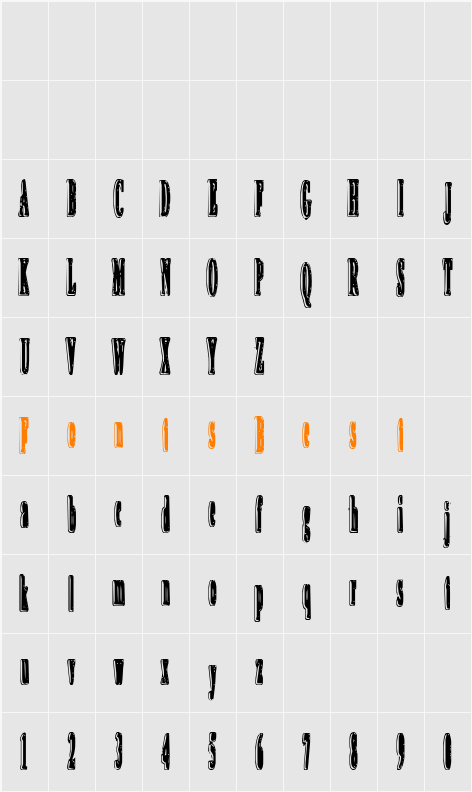 An irritating speck Character Map