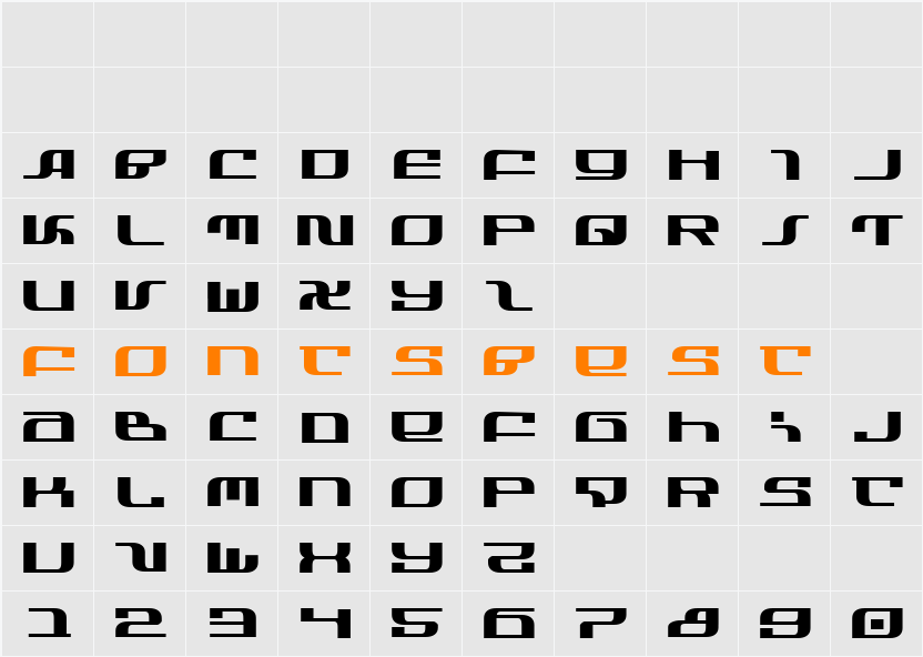 Infinity Formula Expanded Character Map