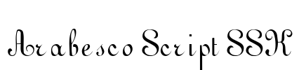 Arabesco Script SSK Font Image