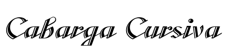 Cabarga Cursiva Font Image