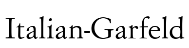 Italian-Garfeld Font Image