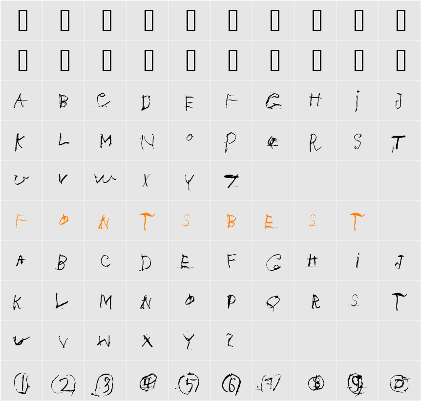 Max Rhodes Character Map