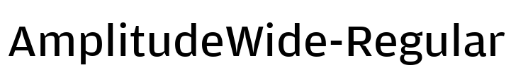 AmplitudeWide-Regular Font Image